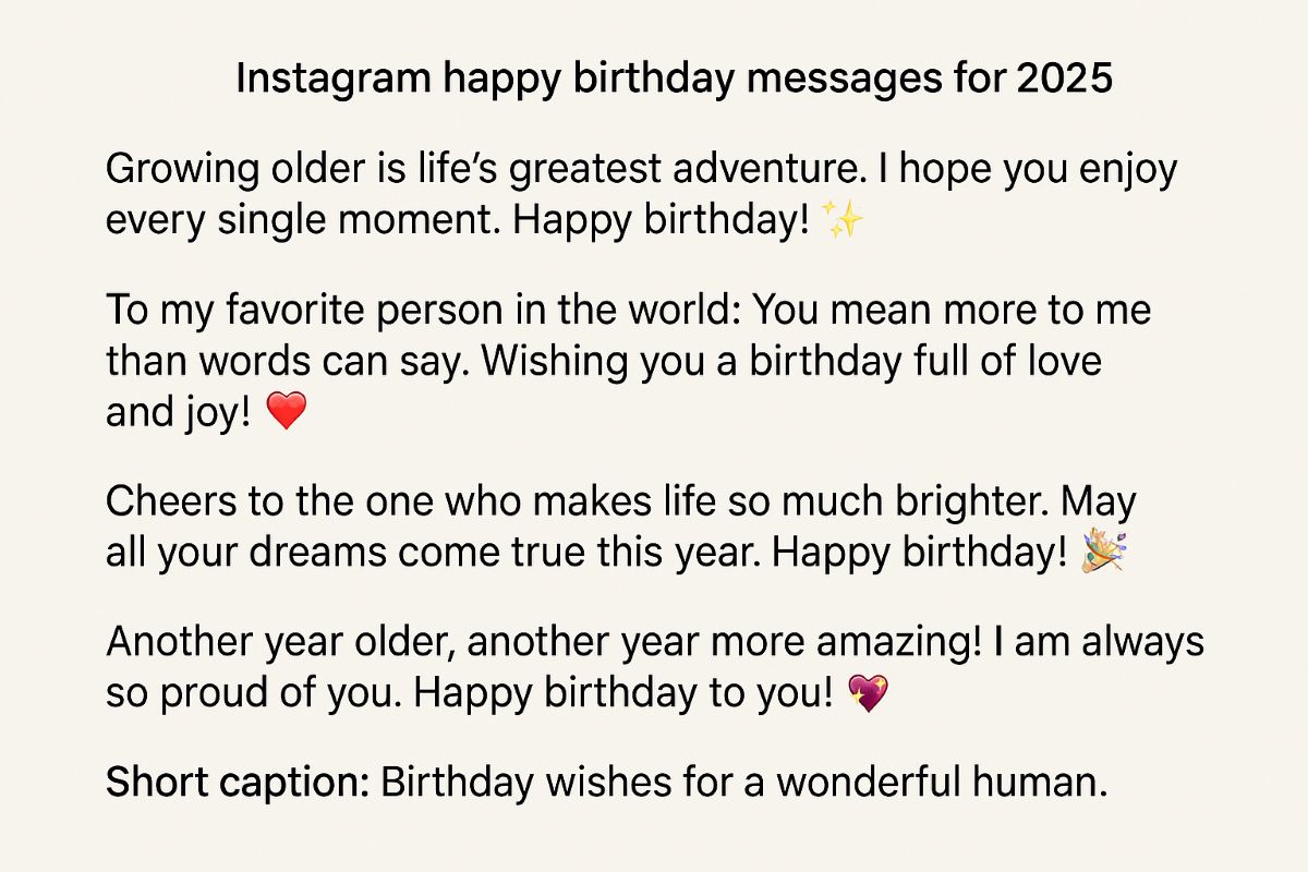 Top 5 Ig Caption Instagram Happy Birthday Messages for 2025