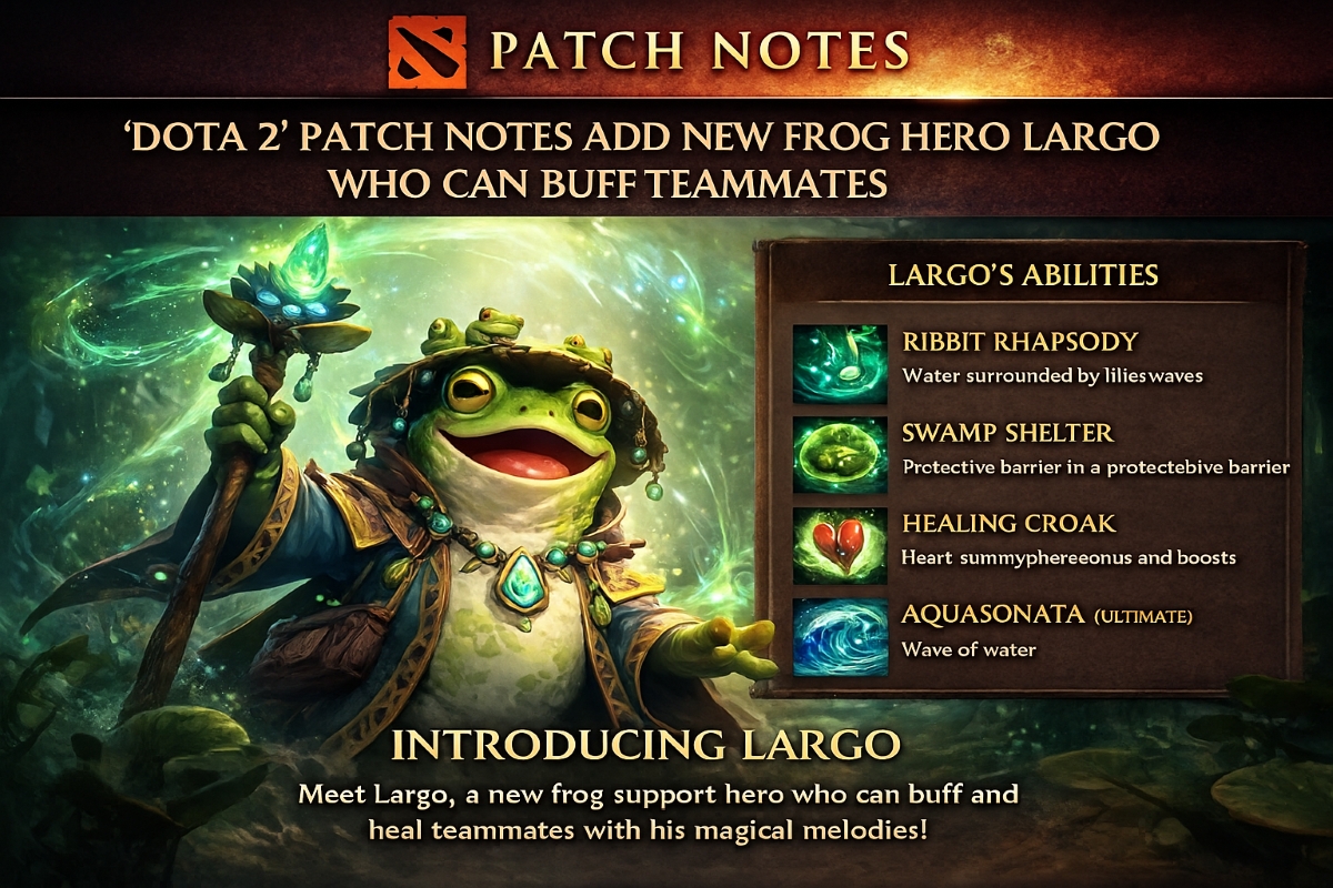 New Character Largo the Frog Bard Has Been Released in Dota 2 Update 7.40
