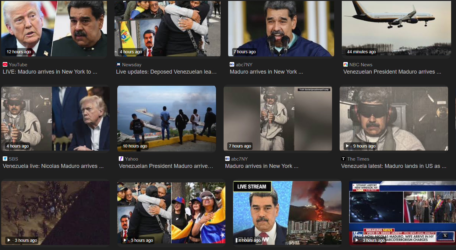 Live Updates: Venezuelan President Maduro Arrives in New York Facing US Criminal Charges